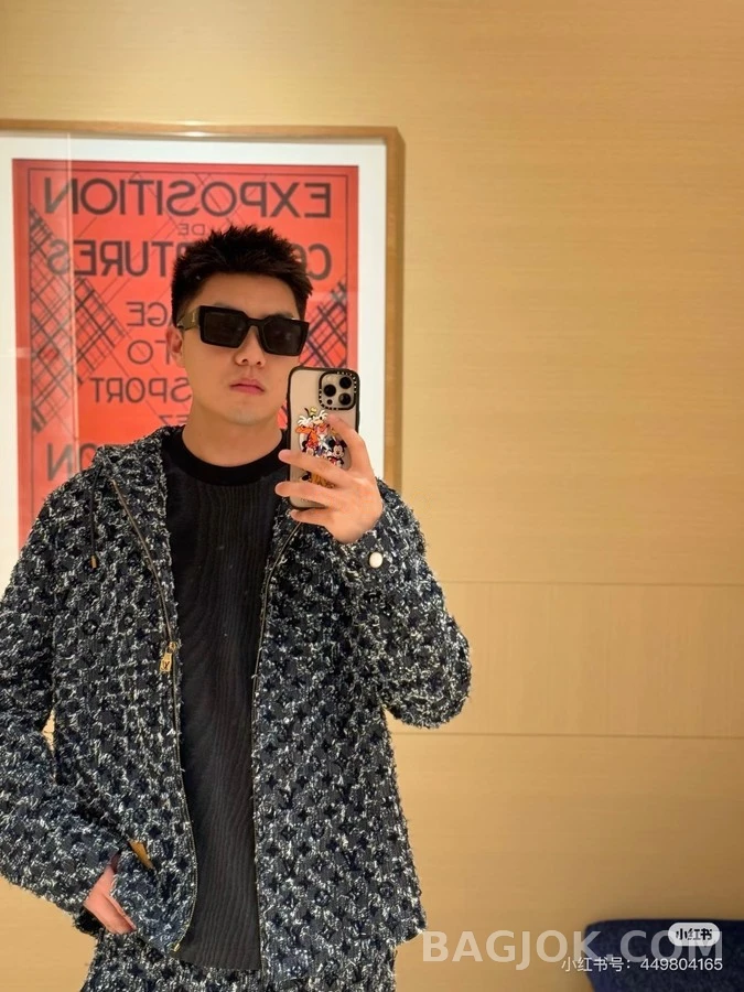루이비통 루이비통 자카드 레더 패치 후드 자켓 상세 이미지