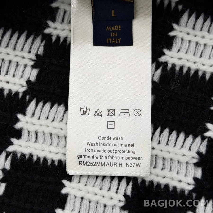 루이비통 루이비통 체커보드 V넥 가디건 상세 이미지