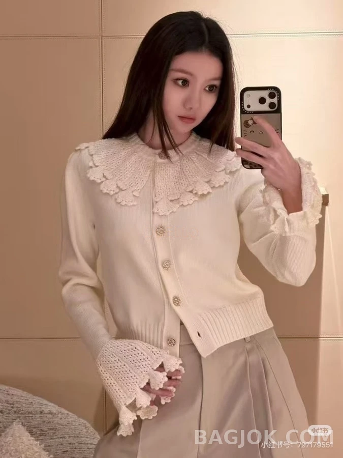 루이비통 루이비통 태슬 카라 니트 가디건 상세 이미지