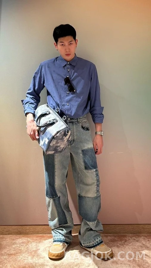 루이비통 루이비통 패치워크 스케이트 데님 팬츠 상세 이미지
