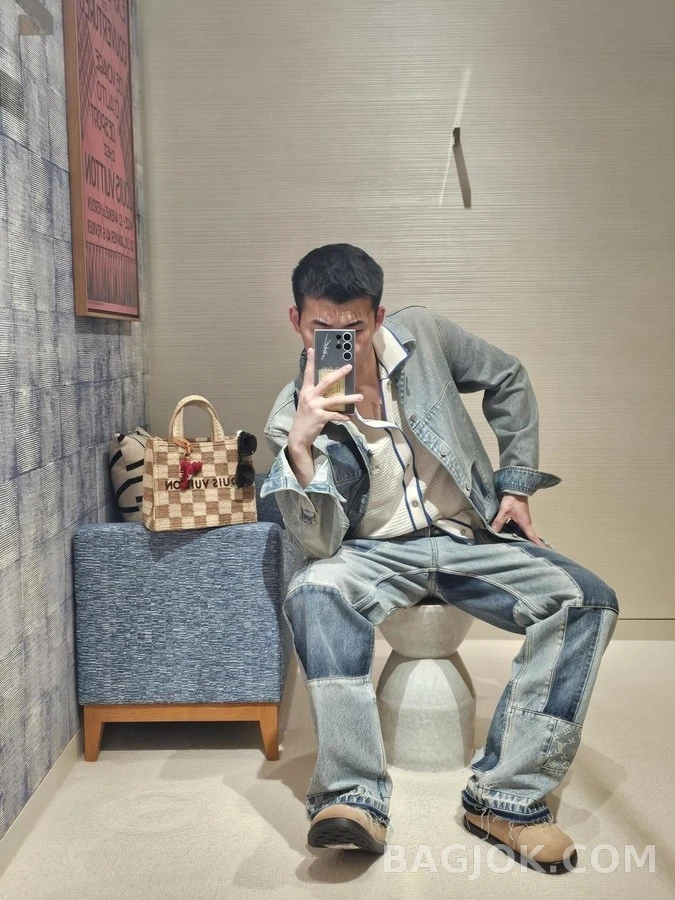 루이비통 루이비통 패치워크 스케이트 데님 팬츠 상세 이미지