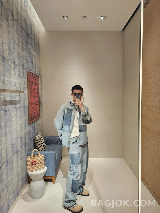 루이비통 루이비통 패치워크 스케이트 데님 팬츠 상세 이미지