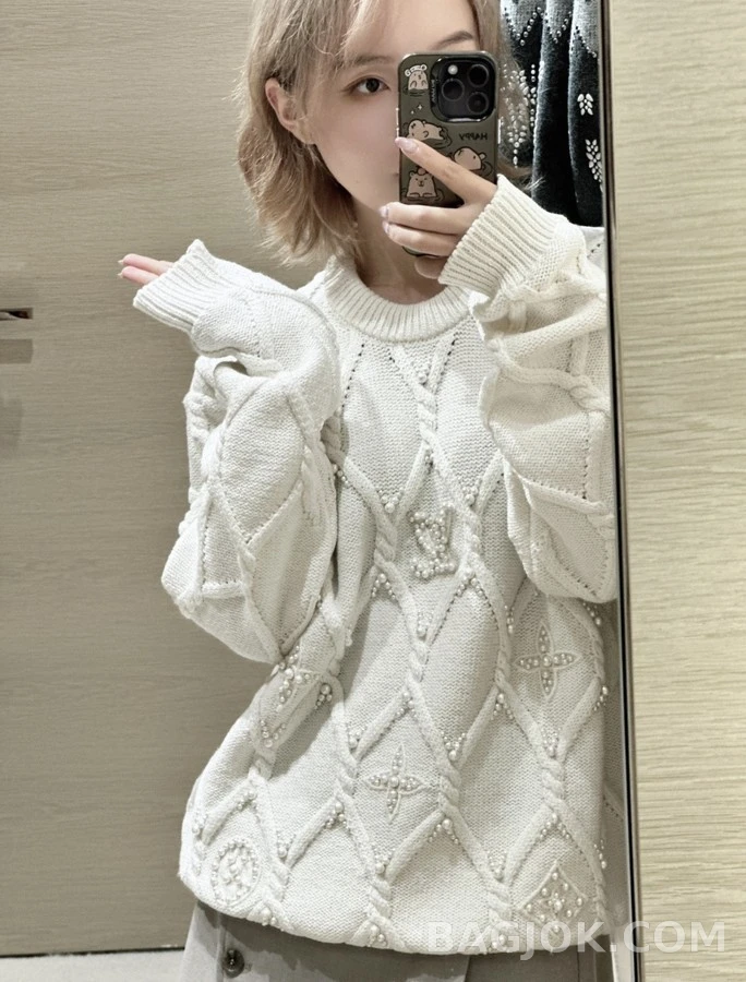 루이비통 루이비통 펄 디테일 니트 상세 이미지