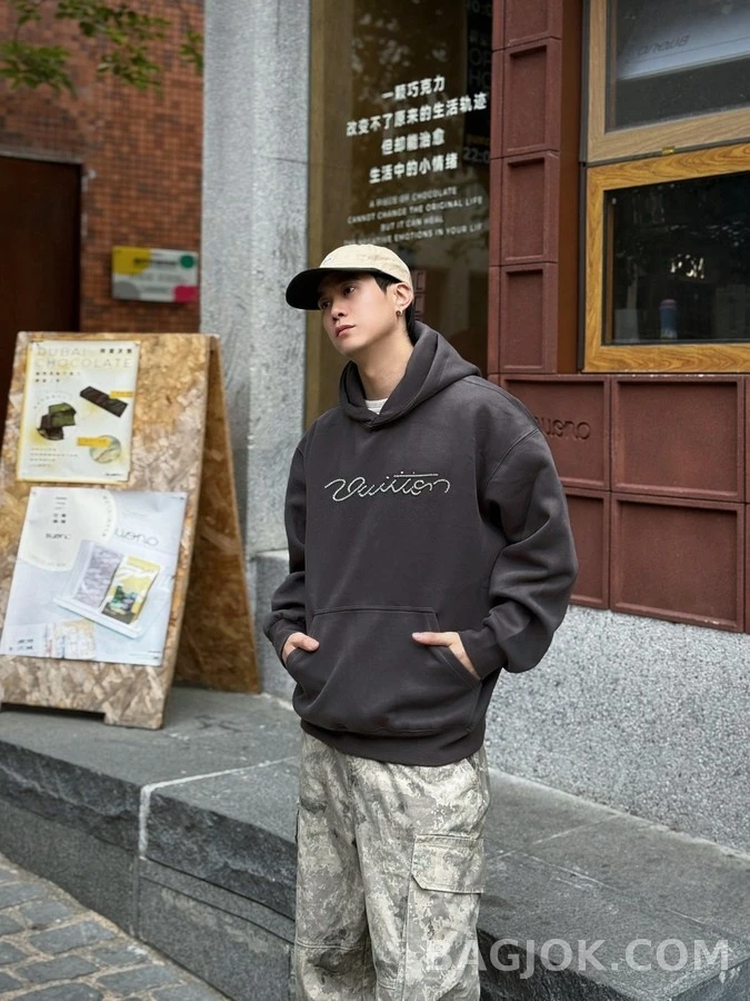 루이비통 루이비통 펄 장식 연결된 후드티 상세 이미지