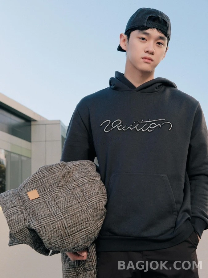 루이비통 루이비통 펄 장식 연결된 후드티 상세 이미지