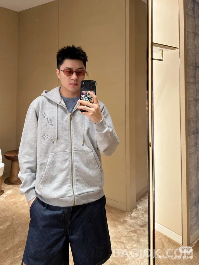루이비통 루이비통 플라워 자수 후드 집업 상세 이미지