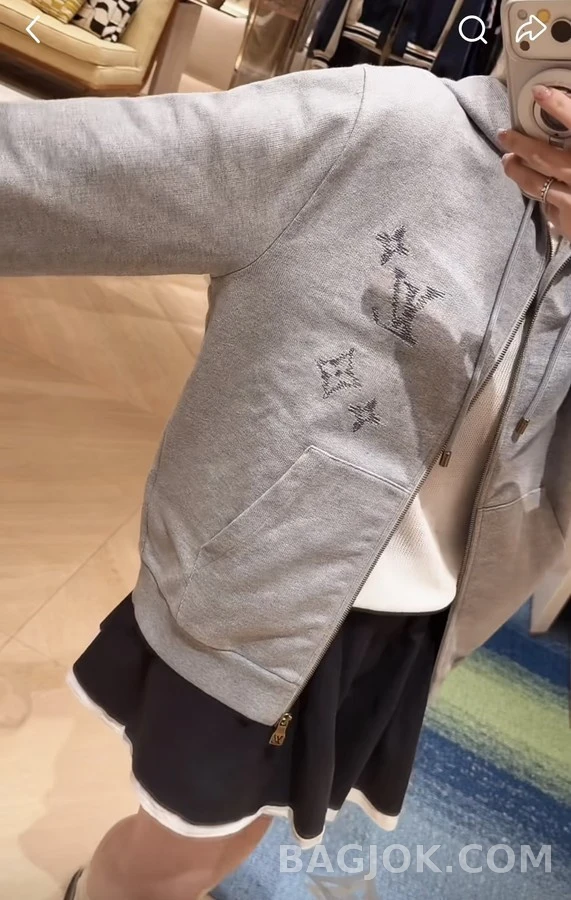 루이비통 루이비통 플라워 자수 후드 집업 상세 이미지