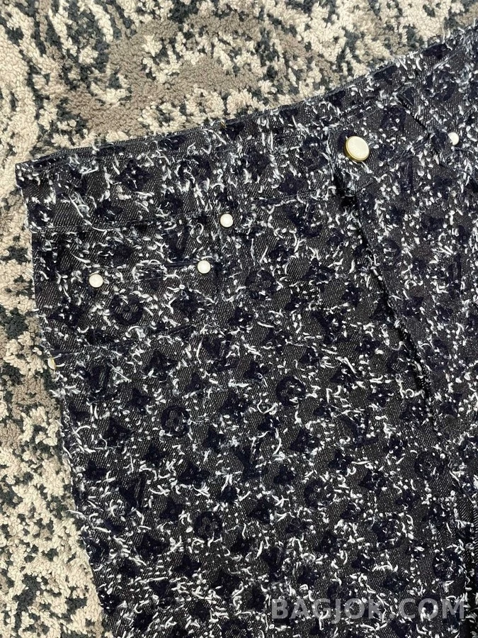 루이비통 루이비통 플록 자카드 데님 팬츠 상세 이미지