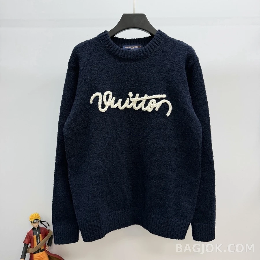 루이비통 루이비통 Vuitton 레터링 라운드넥 니트 상세 이미지