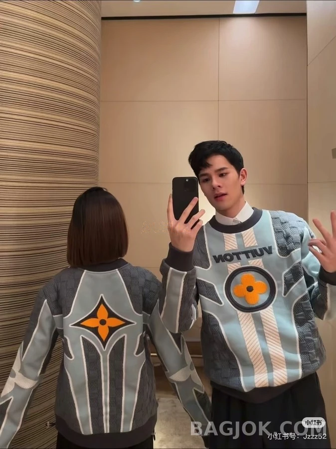 루이비통 루이비통 Vuitton 로고 모노그램 자카드 니트 상세 이미지