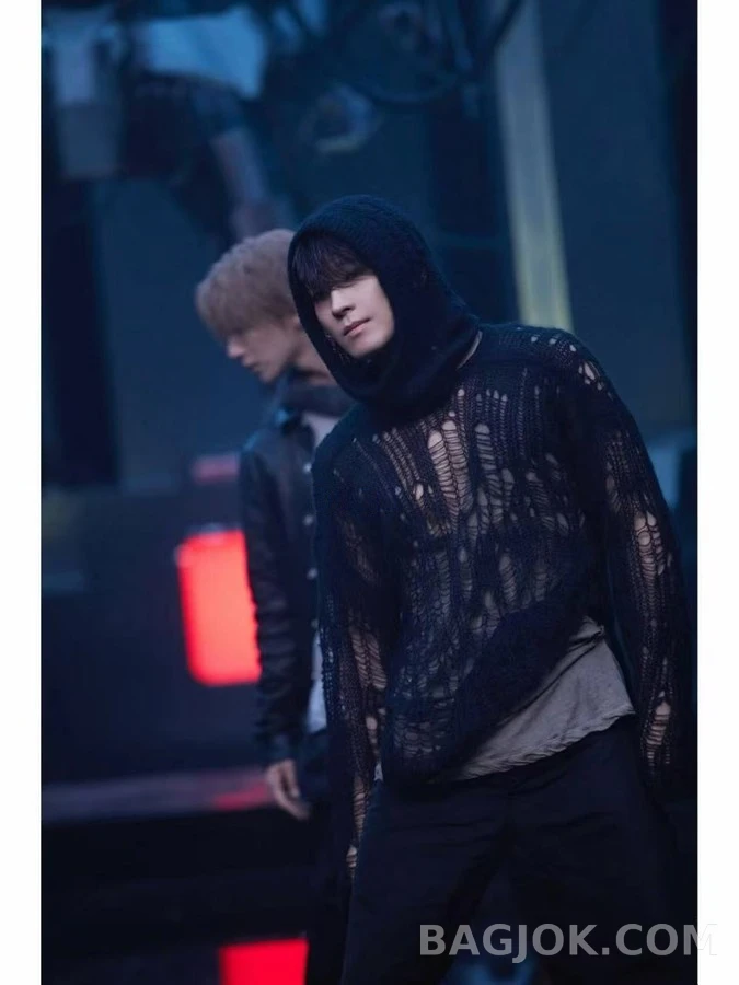 릭 오웬스 릭오웬스 마해 모 디스트레스드 니트 상세 이미지