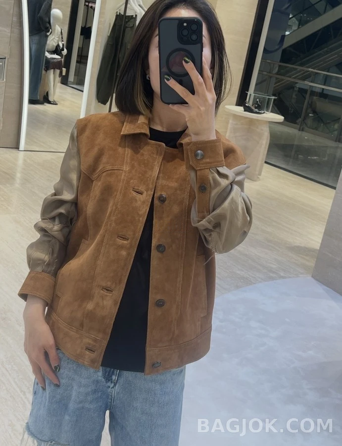 메종 마르지엘라 메종마르지엘라 레트로 스웨이드 배색 자켓 상세 이미지