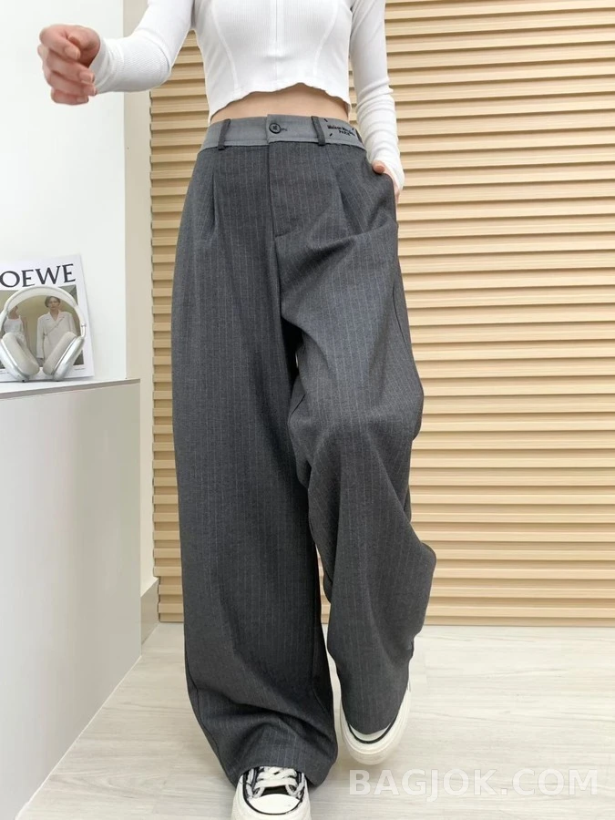 메종 마르지엘라 메종마르지엘라 배색 웨이스트 자수 팬츠 상세 이미지