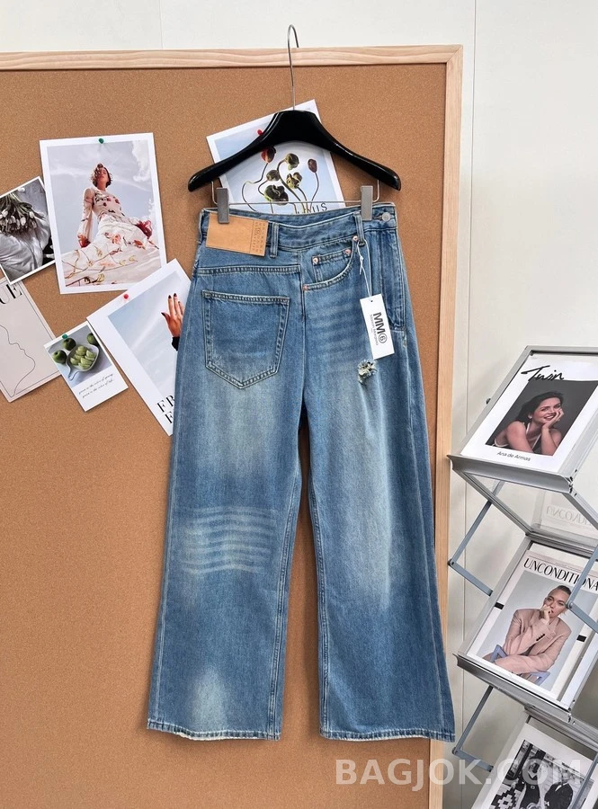 메종 마르지엘라 메종마르지엘라 컷아웃 와이드 데님 팬츠 상세 이미지