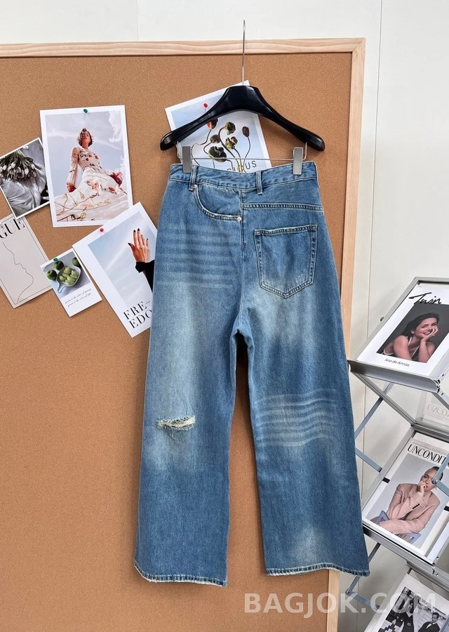 메종 마르지엘라 메종마르지엘라 컷아웃 와이드 데님 팬츠 상세 이미지