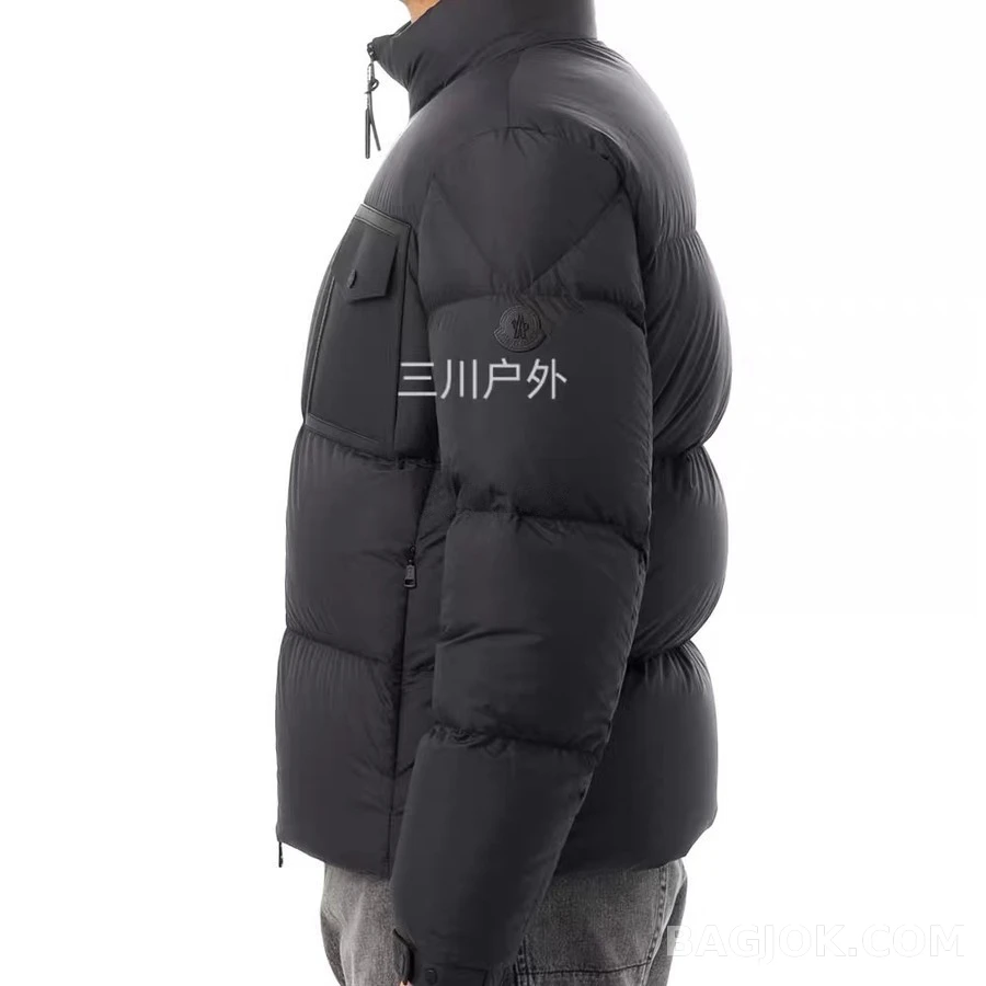 몽클레어 몽클레어 레더 포켓 스탠드넥 패딩 상세 이미지