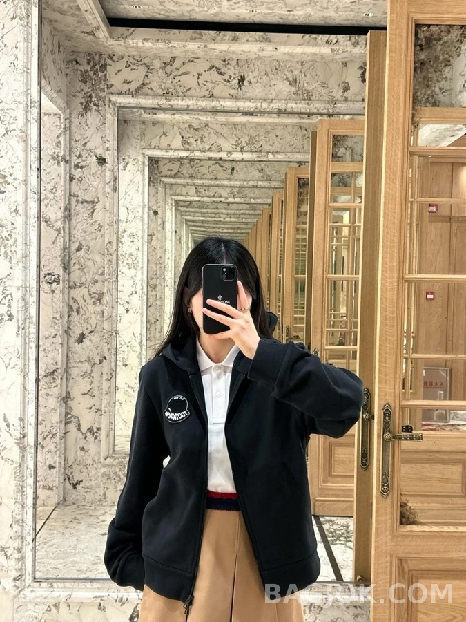 몽클레어 몽클레어 로고 자수 풀집업 후드 상세 이미지