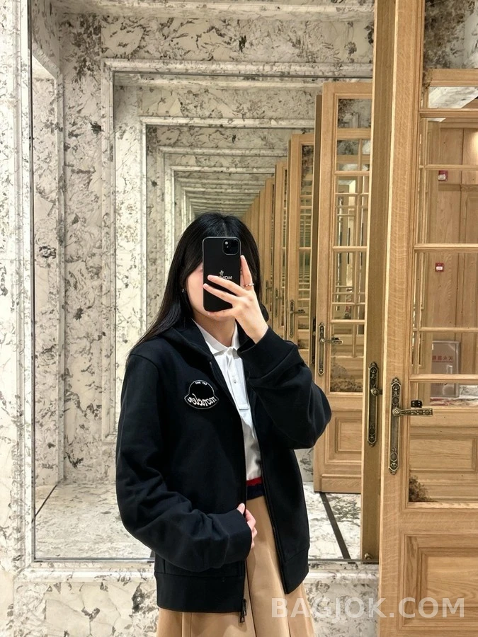 몽클레어 몽클레어 로고 자수 풀집업 후드 상세 이미지