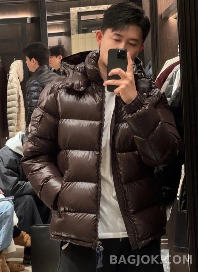 몽클레어 몽클레어 마야 글로시 후드 패딩 상세 이미지