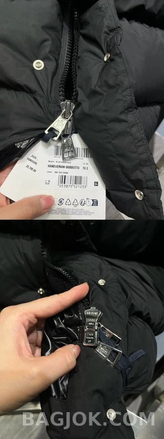 몽클레어 몽클레어 블랙 스냅 탈부착 와이드 후드 여성 패딩 상세 이미지