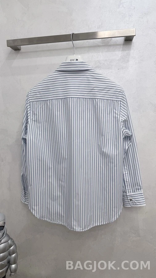 몽클레어 몽클레어 스트라이프 집업 셔츠 상세 이미지