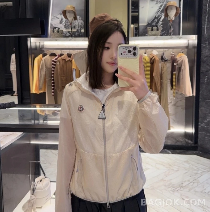 몽클레어 몽클레어 에다식 팝콘 조직 후드 자켓 상세 이미지