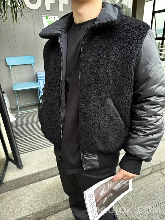 몽클레어 몽클레어 테디 퍼 칼라 양면 항공 패딩 상세 이미지