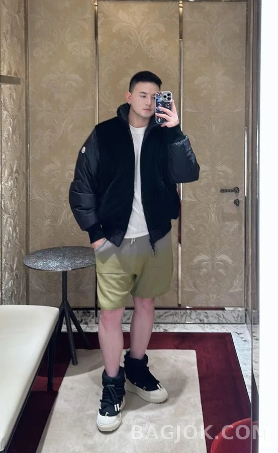 몽클레어 몽클레어 테디 퍼 칼라 양면 항공 패딩 상세 이미지