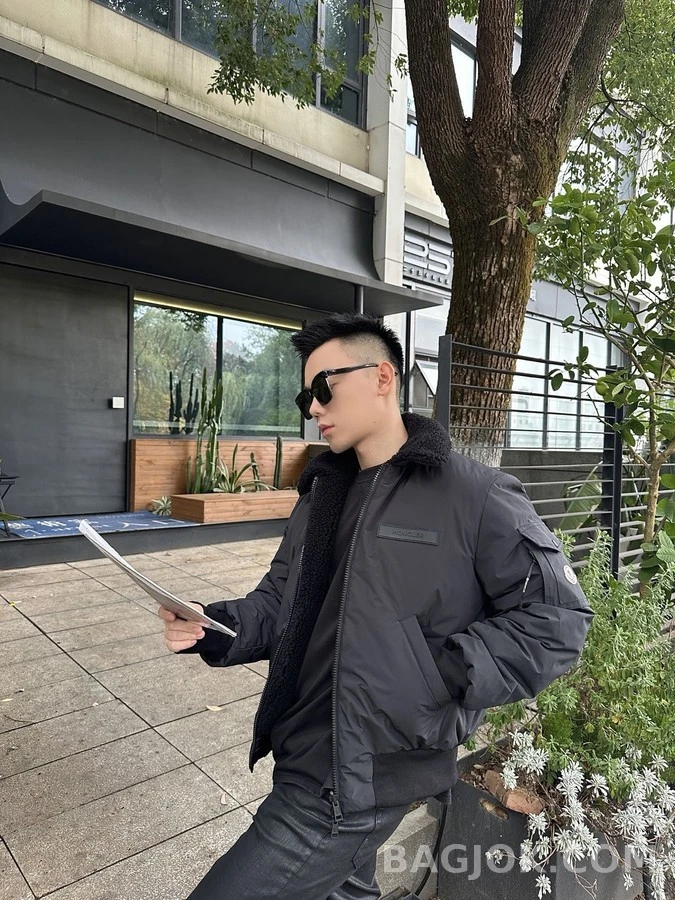 몽클레어 몽클레어 테디 퍼 칼라 양면 항공 패딩 상세 이미지
