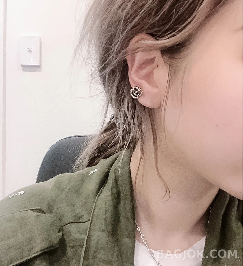 구찌 구찌 더블 G 로프 스터드 귀걸이 상세 이미지