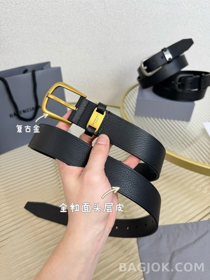 발렌시아가 발렌시아가 로고 레더 벨트 상세 이미지
