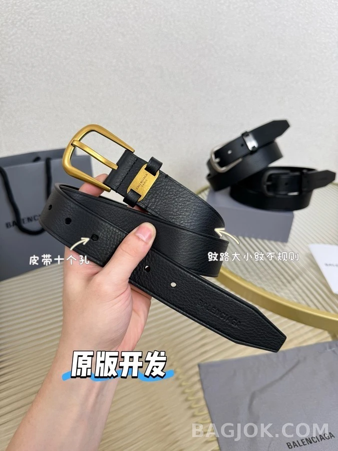 발렌시아가 발렌시아가 로고 레더 벨트 상세 이미지