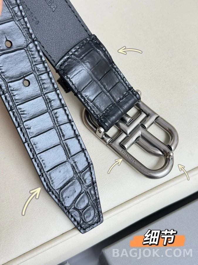 발렌시아가 발렌시아가 로고 크로커다일 벨트 상세 이미지