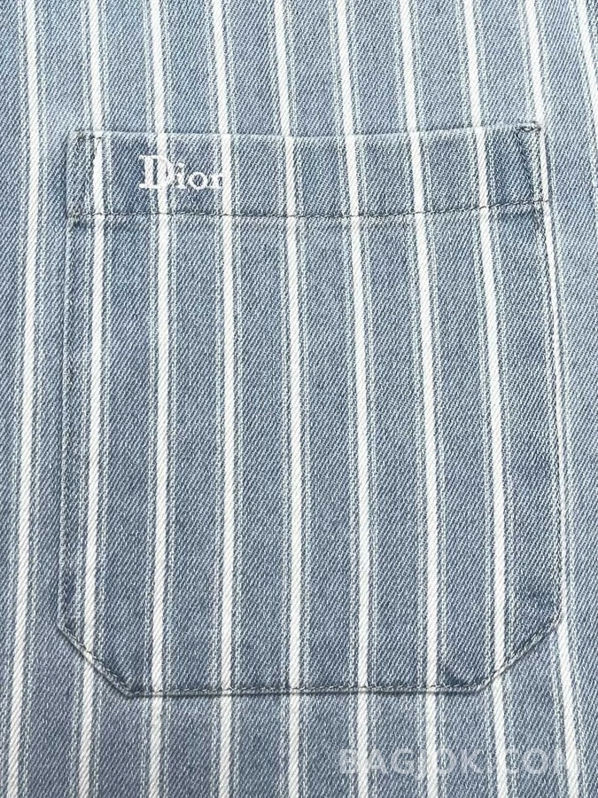 디올 디올 스트라이프 오버셔츠 상세 이미지