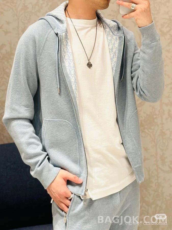 디올 디올 오블리크 패턴 후드 맨투맨 상세 이미지