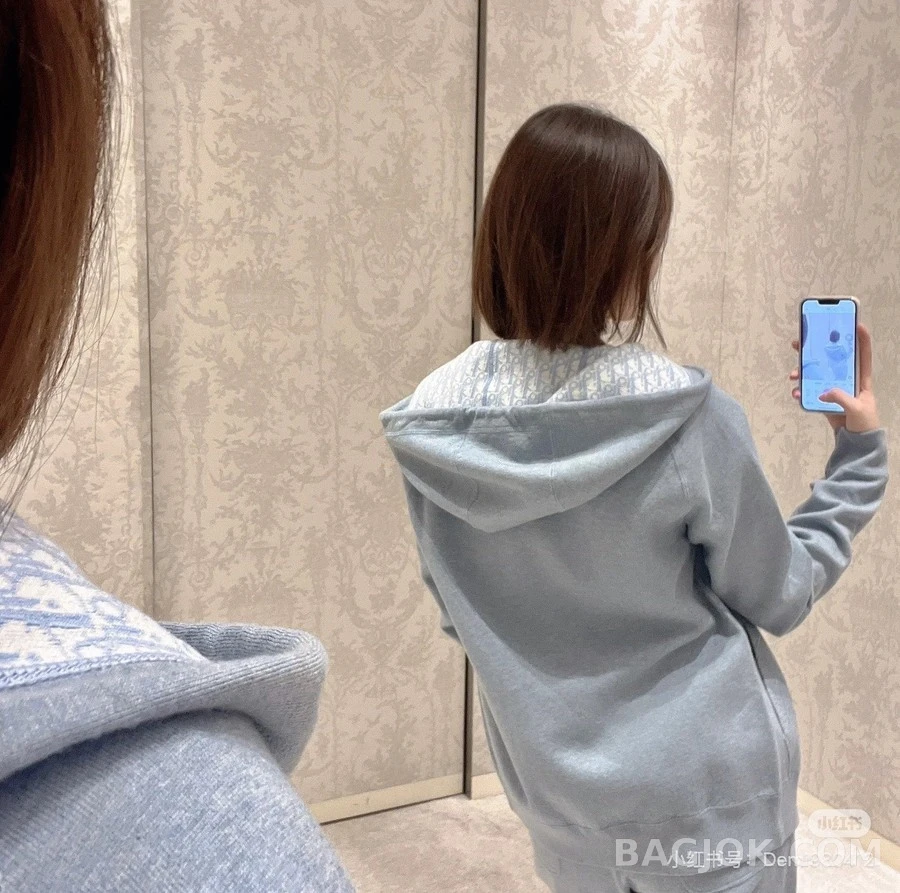 디올 디올 오블리크 패턴 후드 맨투맨 상세 이미지