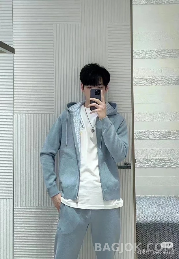 디올 디올 오블리크 패턴 후드 맨투맨 상세 이미지