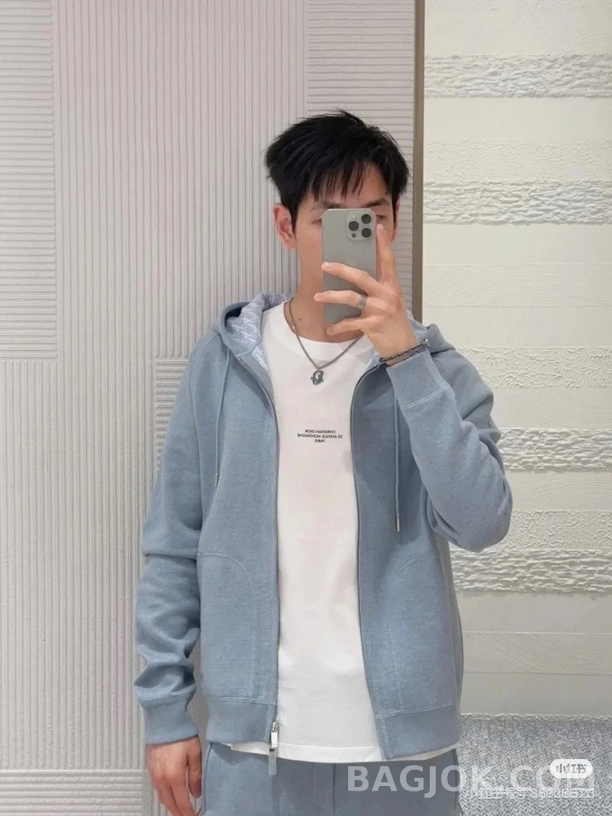 디올 디올 오블리크 패턴 후드 맨투맨 상세 이미지