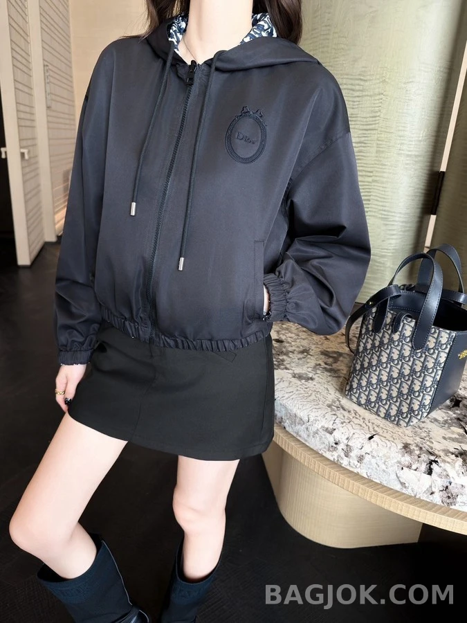 디올 디올 플라워 버드 프린트 양면 후드 집업 상세 이미지