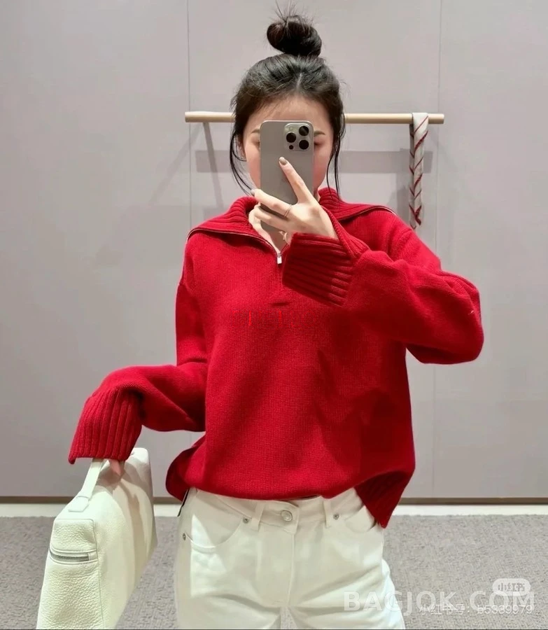 로로피아나 로로피아나 하프집업 캐시미어 니트 상세 이미지