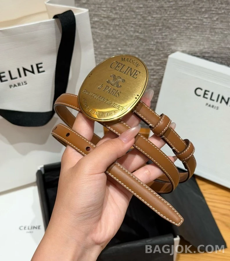 셀린느 셀린느 파리 로고 버클 벨트 상세 이미지