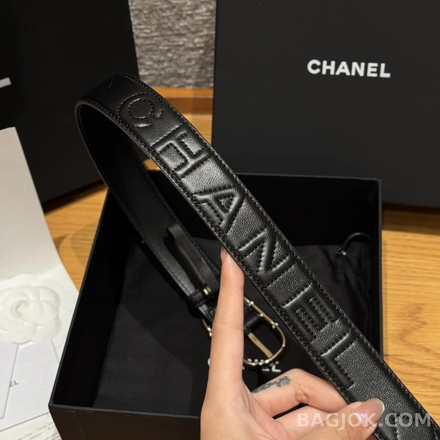샤넬 샤넬 퀼팅 로고 벨트 상세 이미지