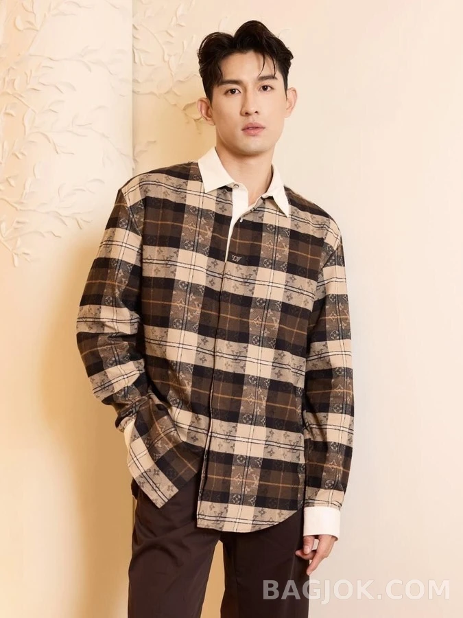 루이비통 루이비통 격자 체크 셔츠 상세 이미지