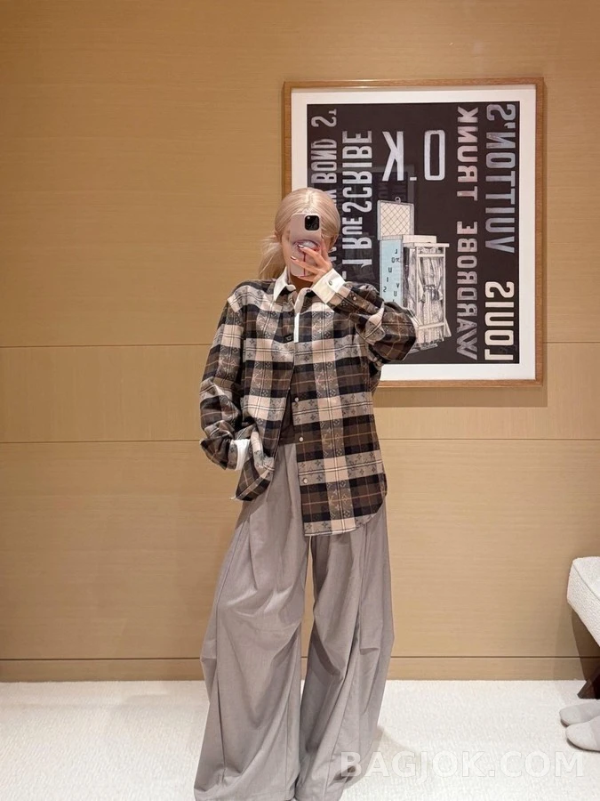 루이비통 루이비통 격자 체크 셔츠 상세 이미지