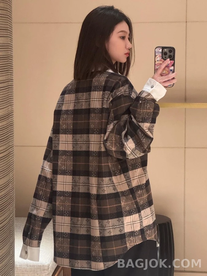루이비통 루이비통 격자 체크 셔츠 상세 이미지