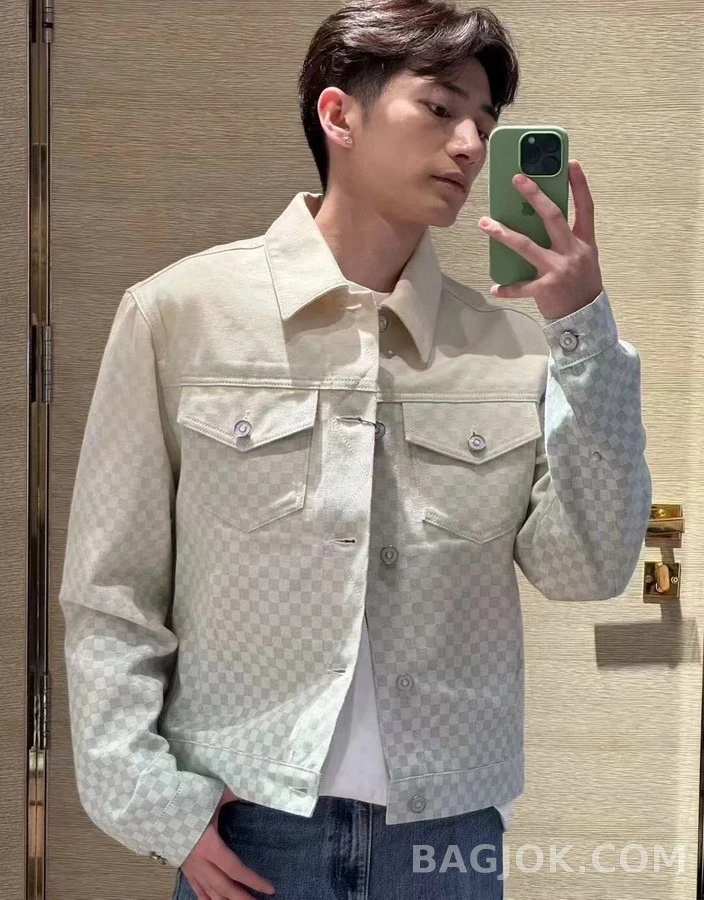 루이비통 루이비통 다미에 그라데이션 자카드 데님 자켓 상세 이미지