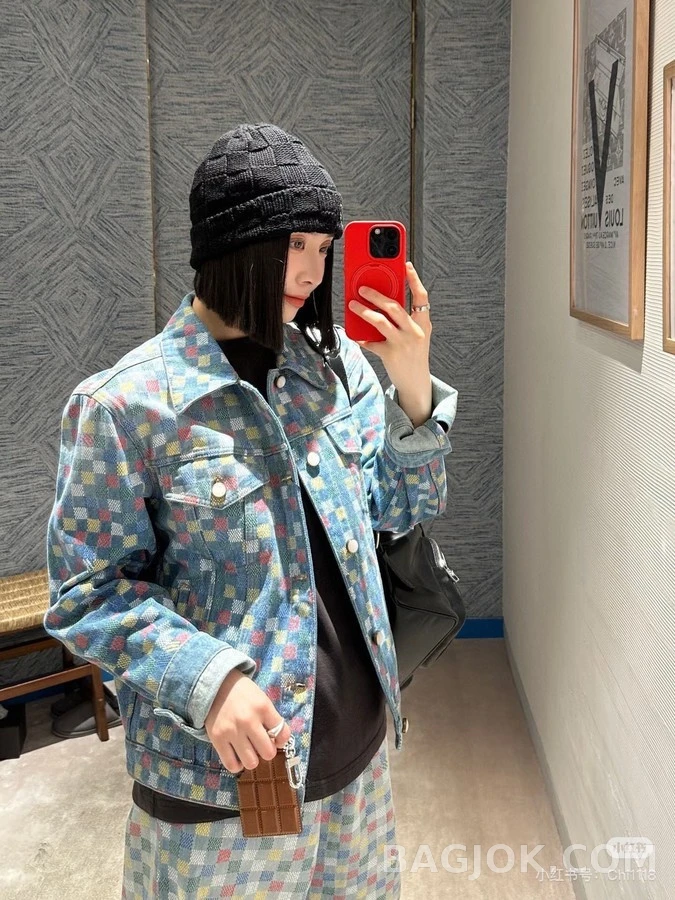 루이비통 루이비통 다미에 체크 데님 팬츠 상세 이미지