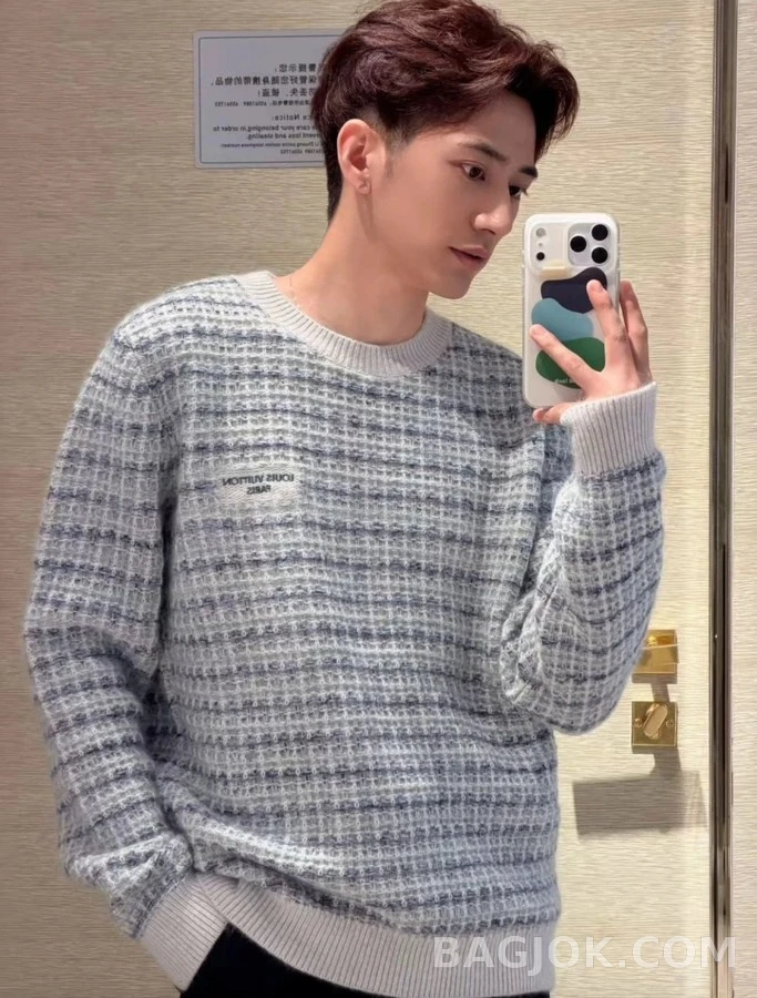 루이비통 루이비통 로고 와플 니트 상세 이미지