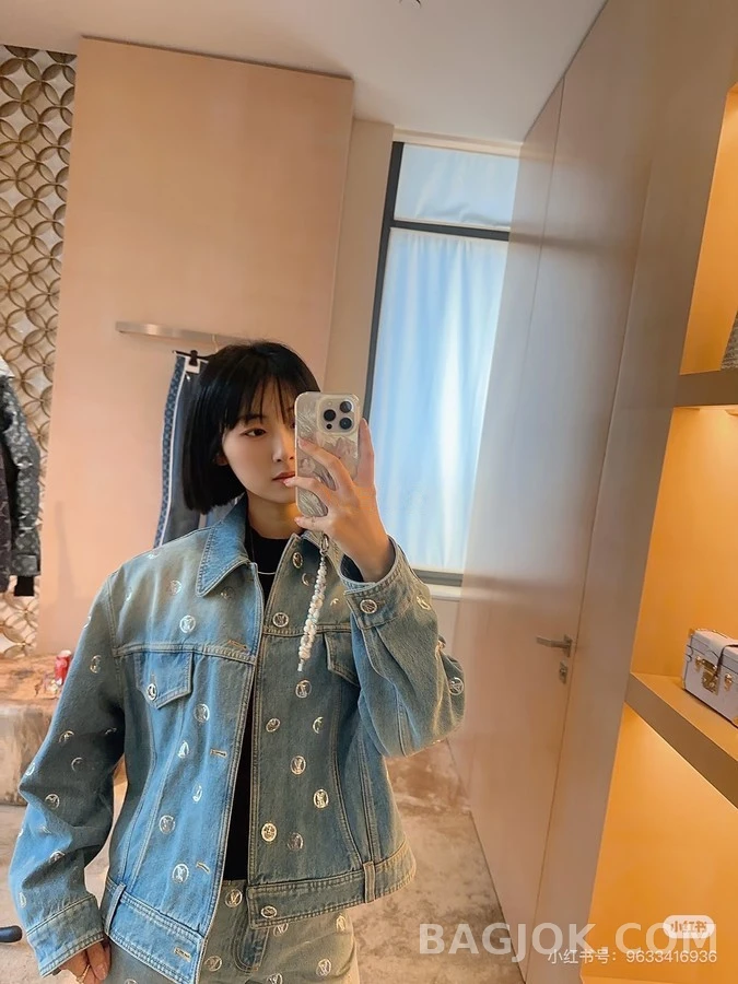 루이비통 루이비통 로고 패턴 데님 자켓 상세 이미지