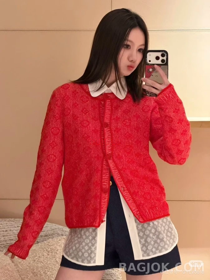 루이비통 루이비통 모노그램 라운드넥 가디건 상세 이미지